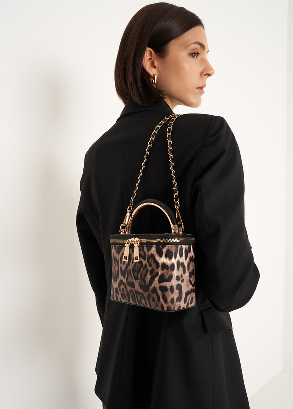 Beacy animal-print beauty case NERO BLACK Woman null