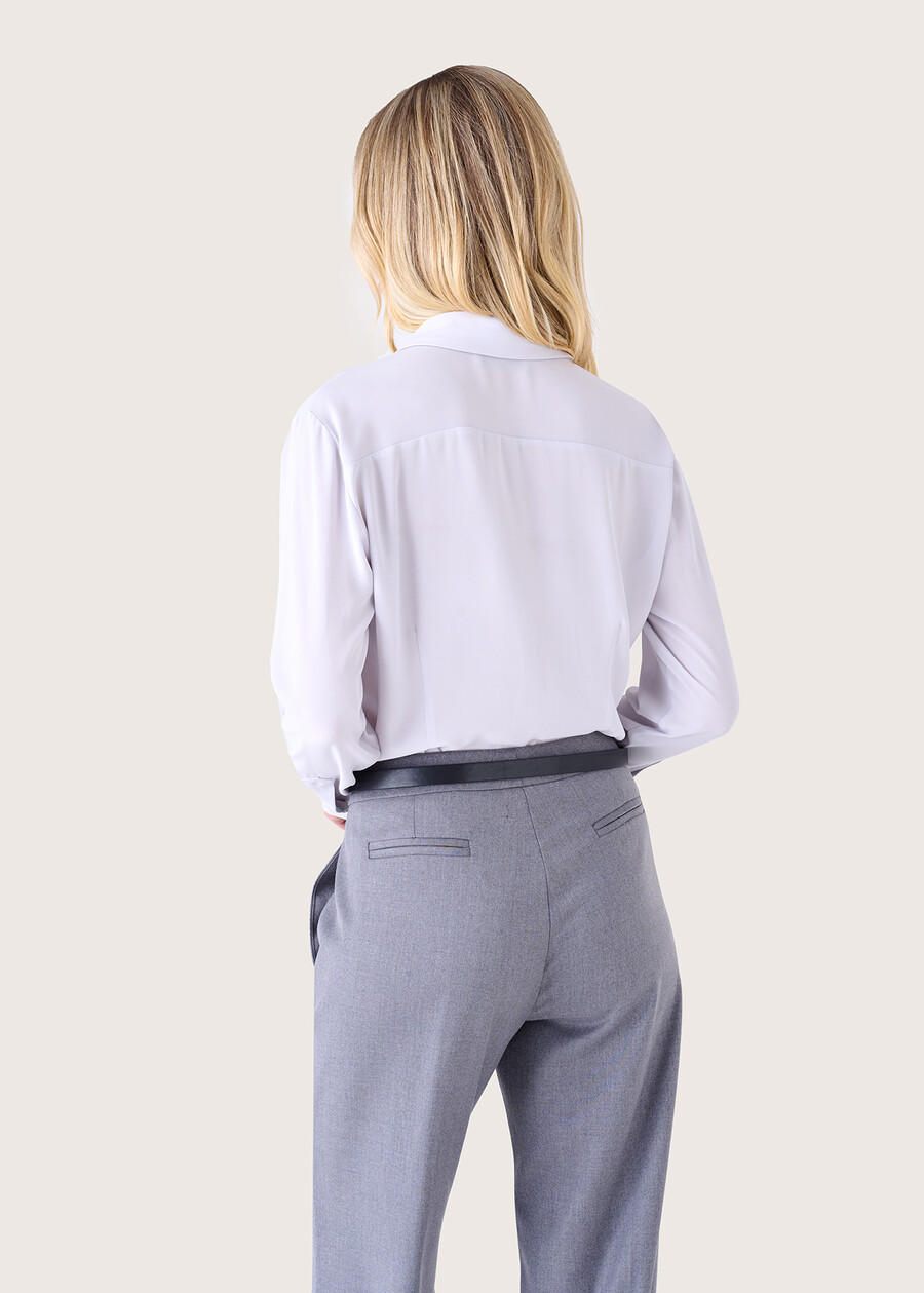 Camicia Candida in crepe VIOLA LILLYGRIGIO CLOUD Donna , immagine n. 3