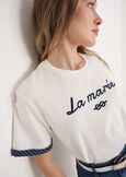 T-Shirt Stazzy Con Ricamo BEIGE LATTE Donna immagine n. 2