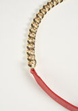 Cintura Chains in ecopelle e catena ROSSO Donna immagine n. 4