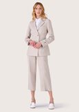 Sara mat effect trousers BEIGE Woman image number 1