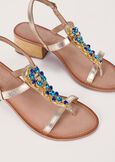 Sandalo Shaky 100% vera pelle GOLD Donna immagine n. 2