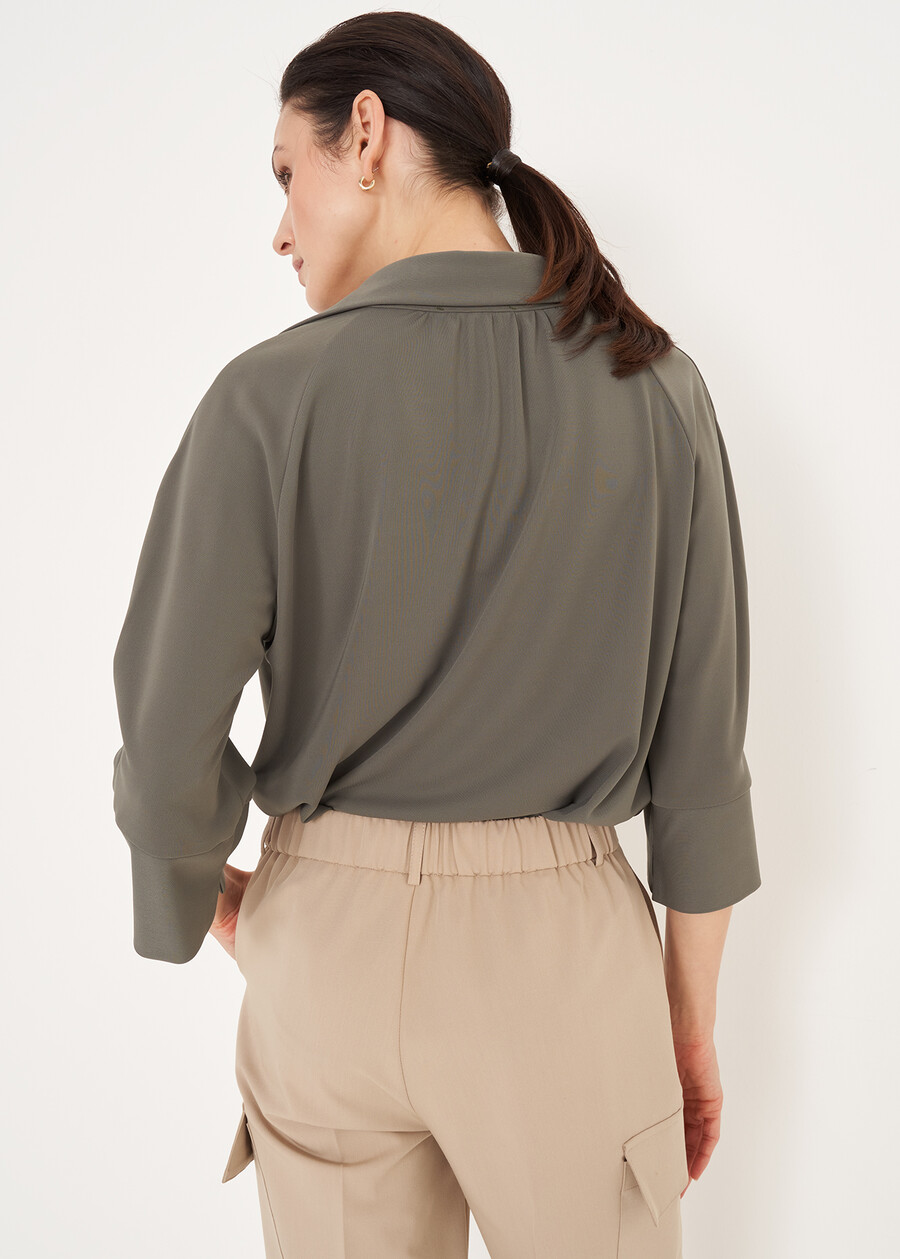 Silvia Shirt Collar T-shirt VERDEMARRONE TERRA Woman , image number 3