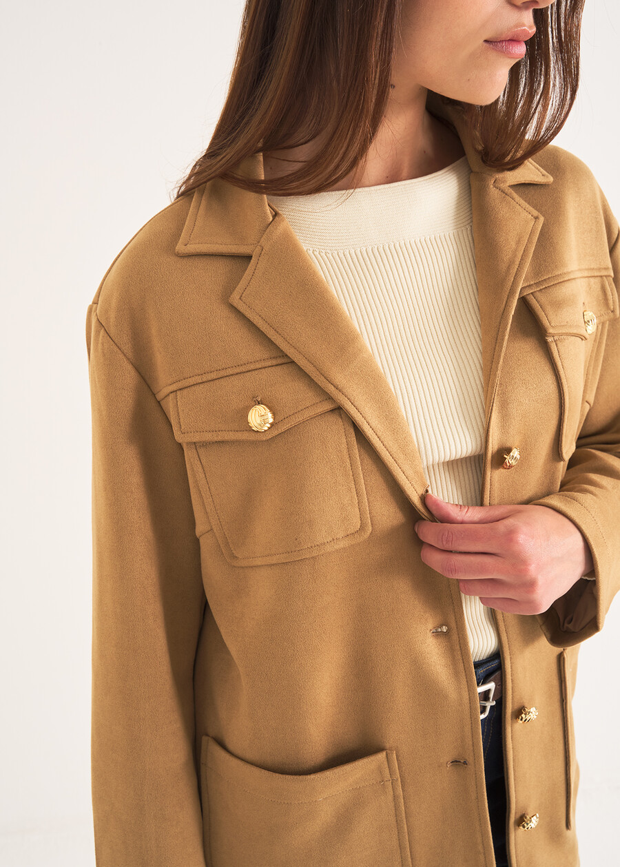 Giubbino Galy in ecopelle MARRONE TERRA Donna , immagine n. 3