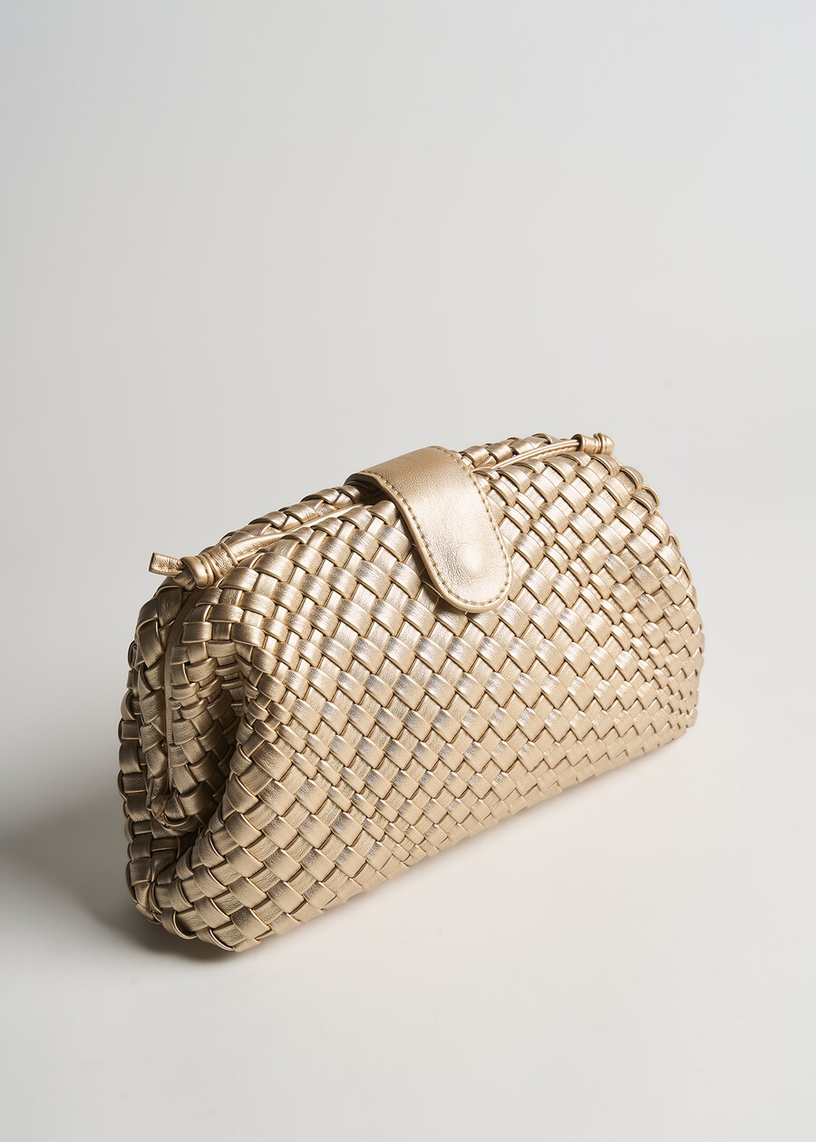 Brassina metallic leather pochette GOLD Woman , image number 2