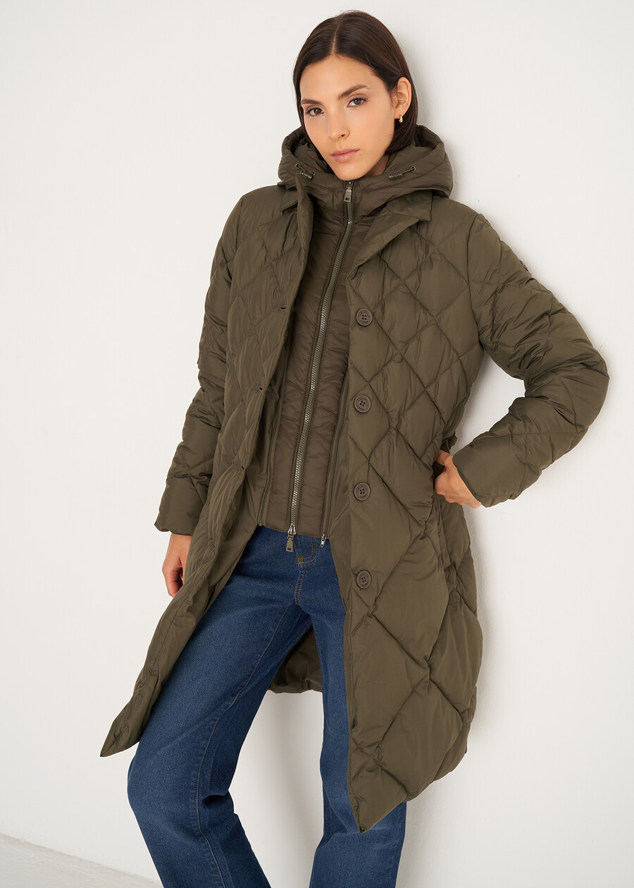 Piumino Pat con finto gilet NERO BLACKVERDE ALGA Donna , immagine n. 2