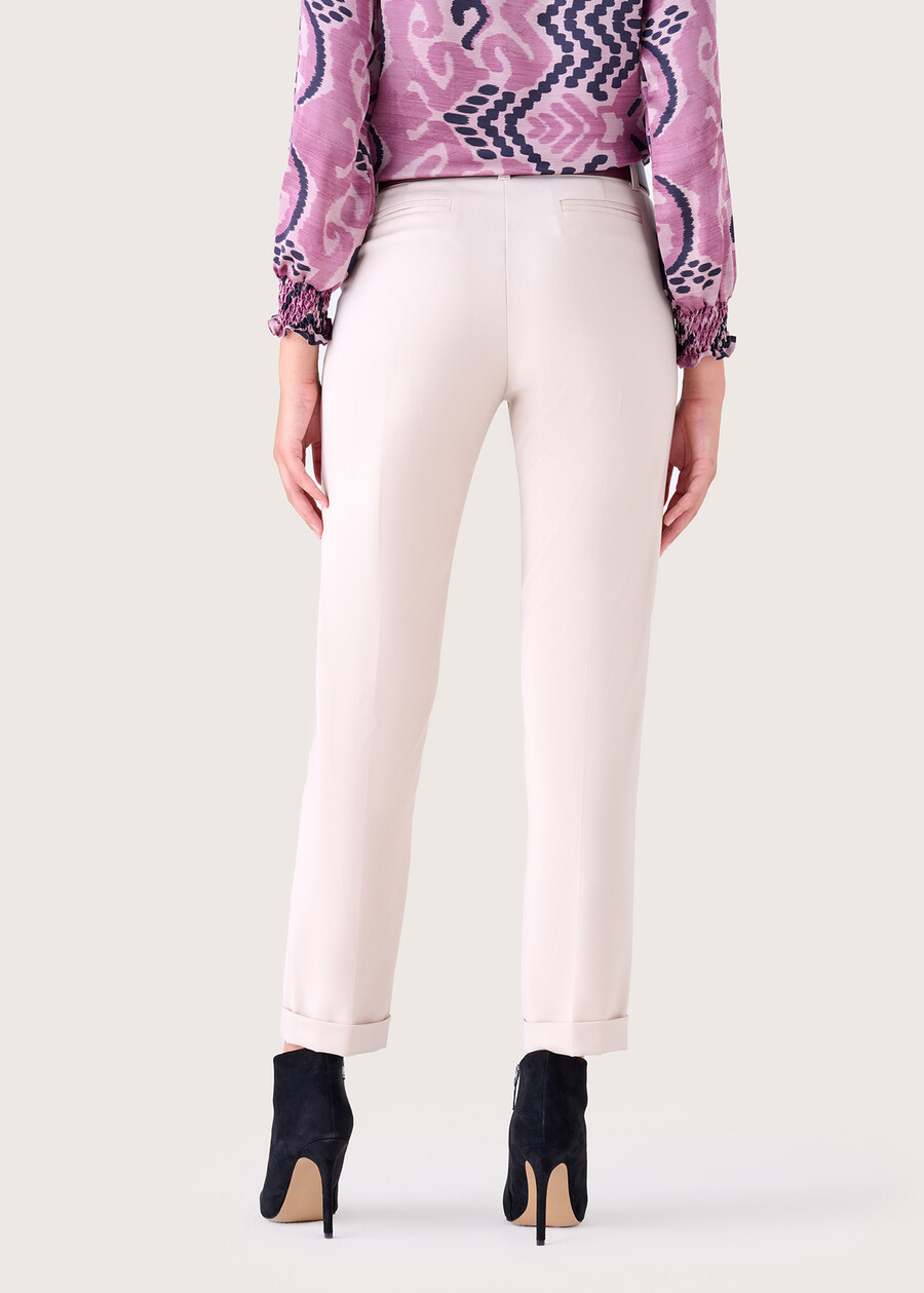 Bella polyviscose trousers BEIGE LIGHT BEIGE Woman , image number 4