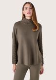 Marge turtleneck jersey VERDE CAPPERBEIGE GREIGE Woman image number 1