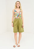Bermuda Belen in lino e cotone VERDE Donna immagine n. 2