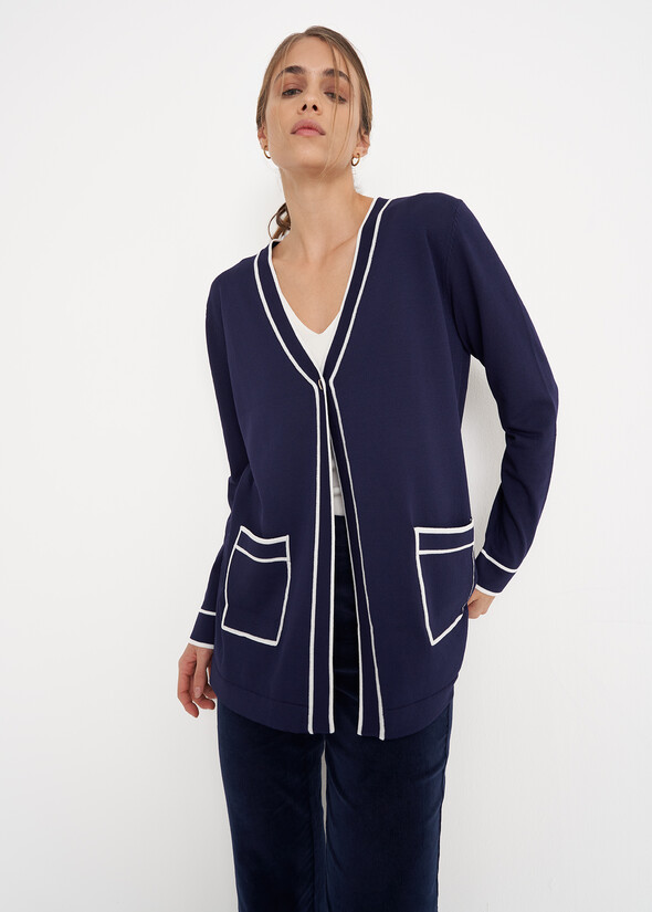 Cardigan Croxie in filo di viscosa BLU Donna null