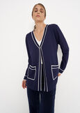 Cardigan Croxie in filo di viscosa BLU Donna immagine n. 1