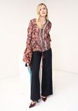 Bruny lurex print blouse ROSSO BORDEAUX Woman image number 5