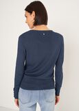 Melody wool sweater with round neck BLU MIDNIGHTCELESTE FIORDALISOVIOLA VINACCIAROSA Woman image number 3