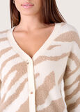 Century eco-fur cardigan BEIGE Woman image number 2