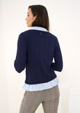 Criss layered-effect cardigan MARRONEBLU Woman image number 3