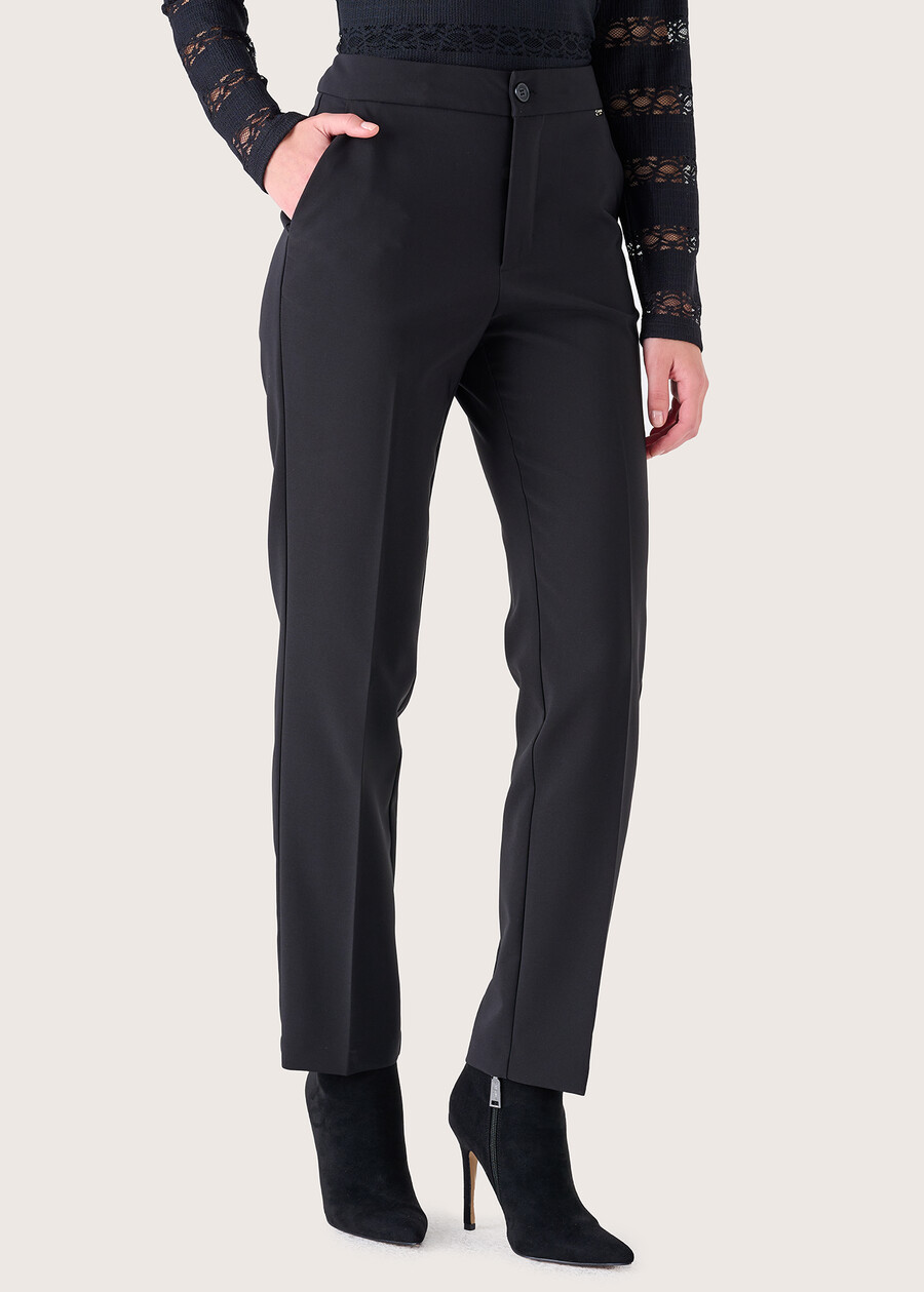 Alice technical fabric trousers NERO BLACK Woman , image number 2