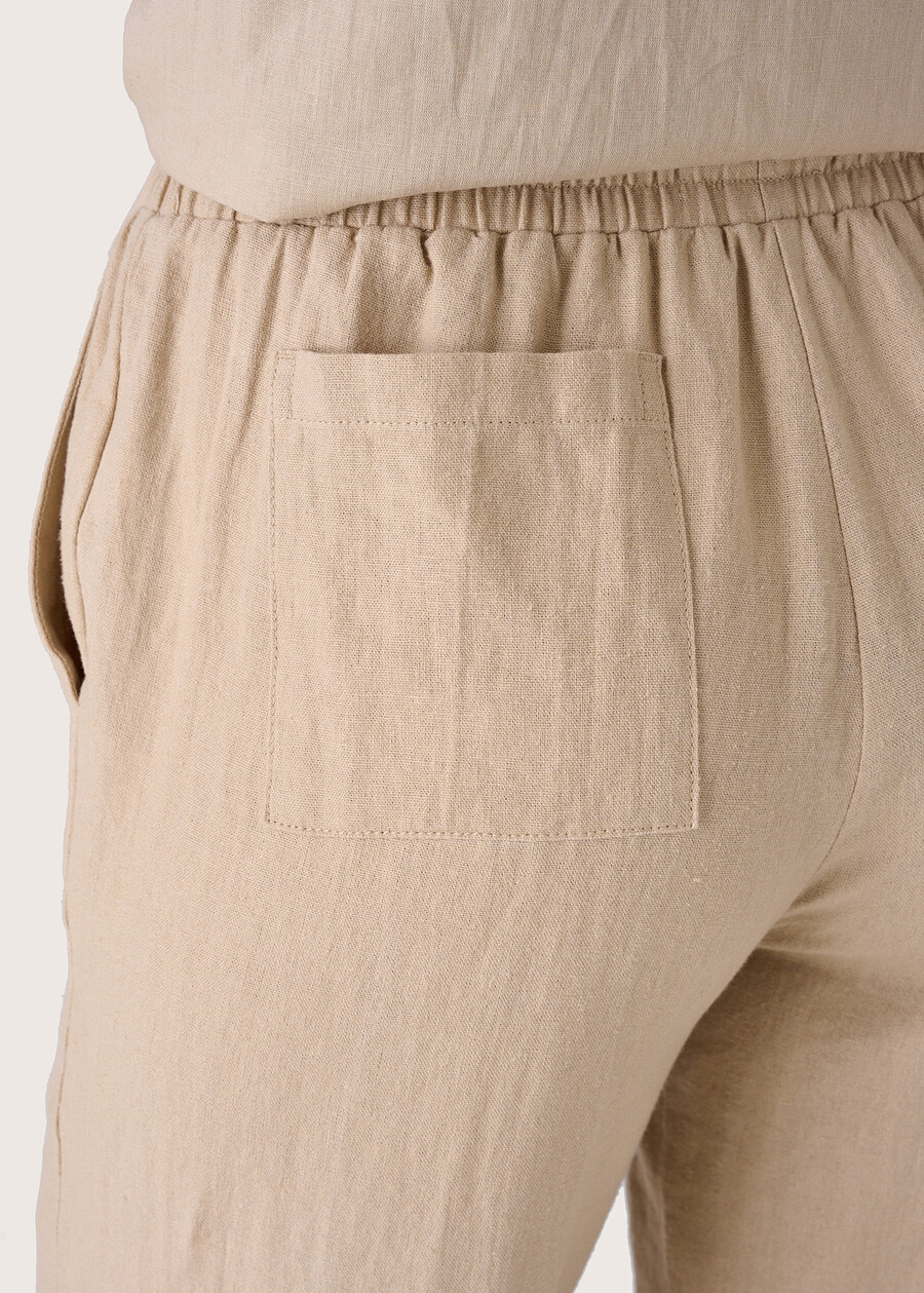 Pantaloni Piper in lino e cotone BEIGE SAFARIBLUE OLTREMARE  Donna , immagine n. 5