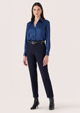Trousers Alice in technical fabric NERO BLACKBEIGE GESSOBLU Woman image number 3