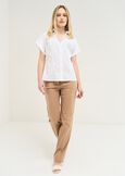 Camicia Cary in cotone elasticizzato BIANCO WHITEBLU AVION Donna immagine n. 4