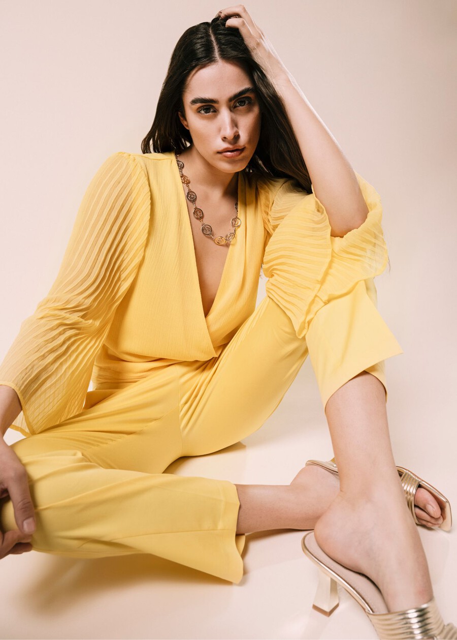 Blusa Blusy In Georgette GIALLOZAFFI Donna , immagine n. 1