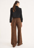 Daisy palazzo denim trousers NERO BLACKMARRONE CARAMELLO Woman image number 4
