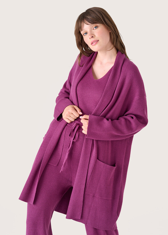 Cardigan Cruz in maglia VIOLA MOSTO Donna null