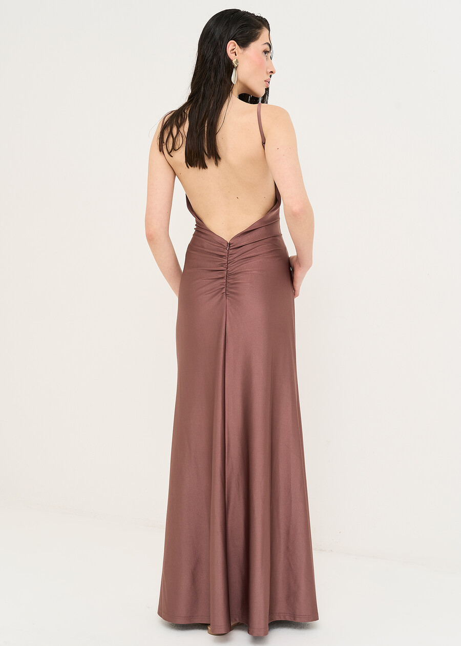 Abito lungo Adam arricciato VIOLA Donna , immagine n. 4