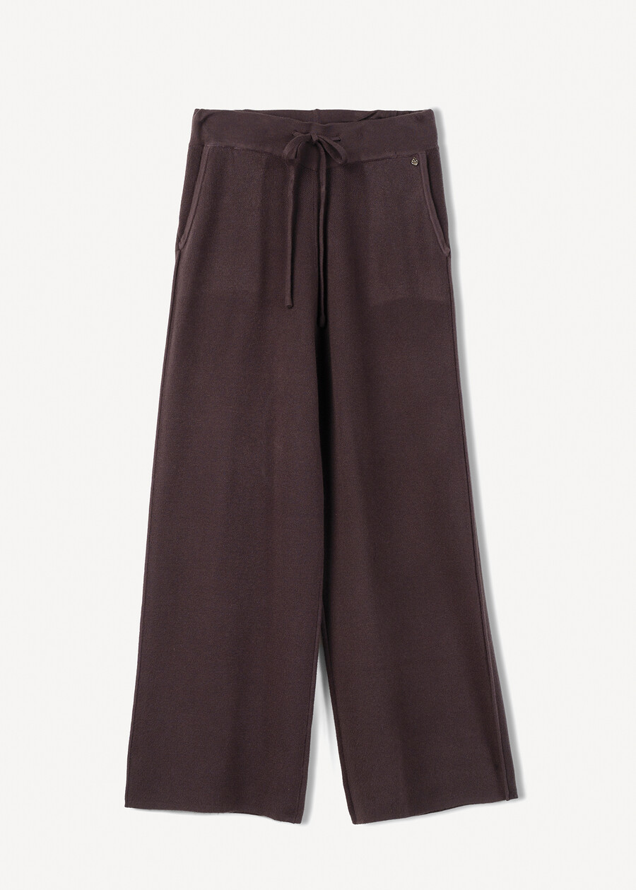 Pantaloni Perry in maglia MARRONE CAFFEGRIGIO PERLA Donna , immagine n. 5