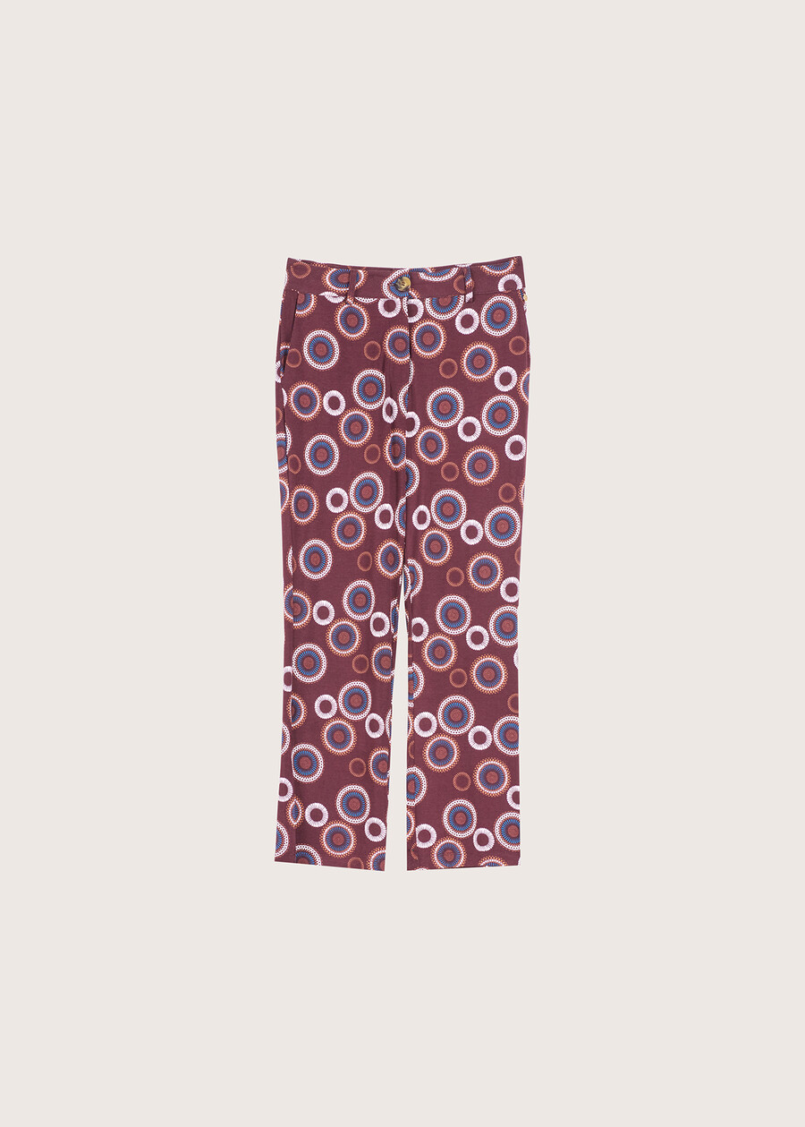 Phoenix viscose trousers ROSSO CHIANTI Woman , image number 4