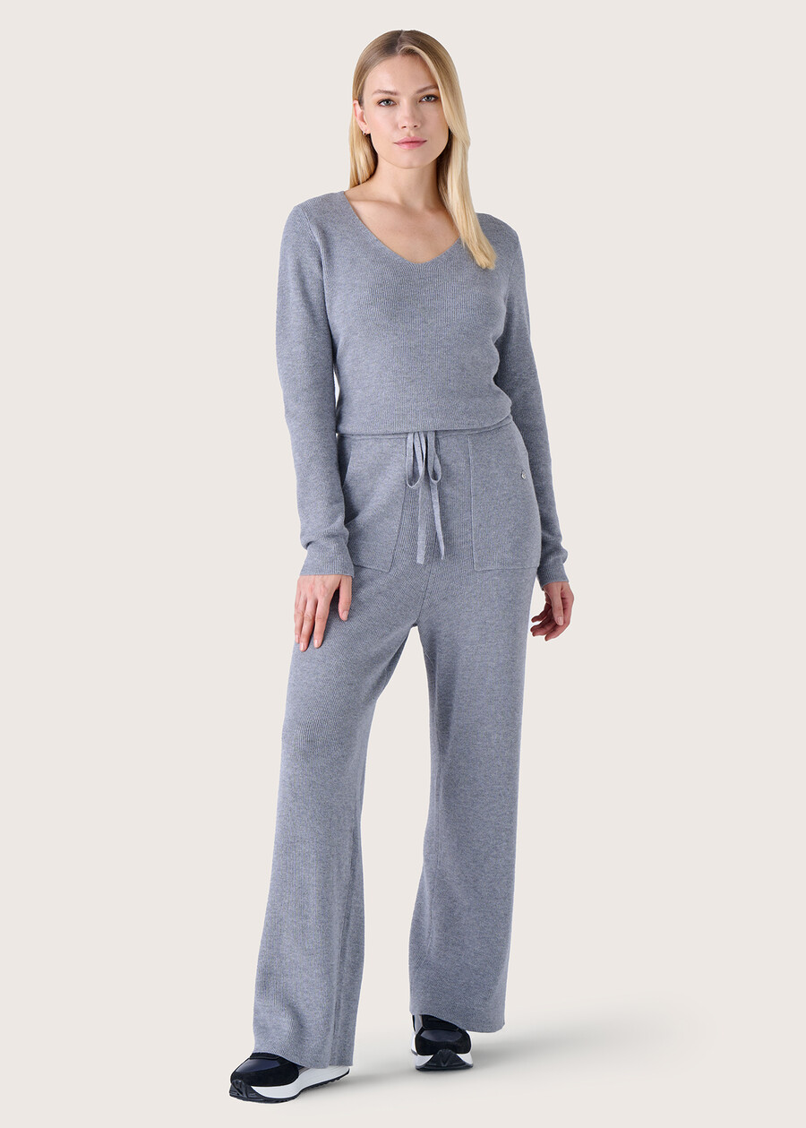 Myles ribbed jersey GRIGIO MEDIUM GREY Woman , image number 4