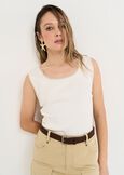 Canotta Tommy con passamaneria BEIGE LATTE Donna immagine n. 1