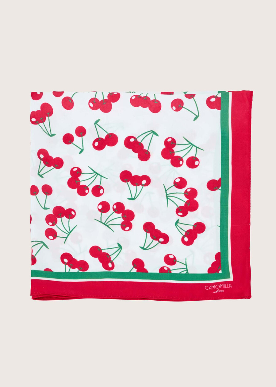 Sherry scarf with cherry pattern ROSSO TULIPANO Woman , image number 3