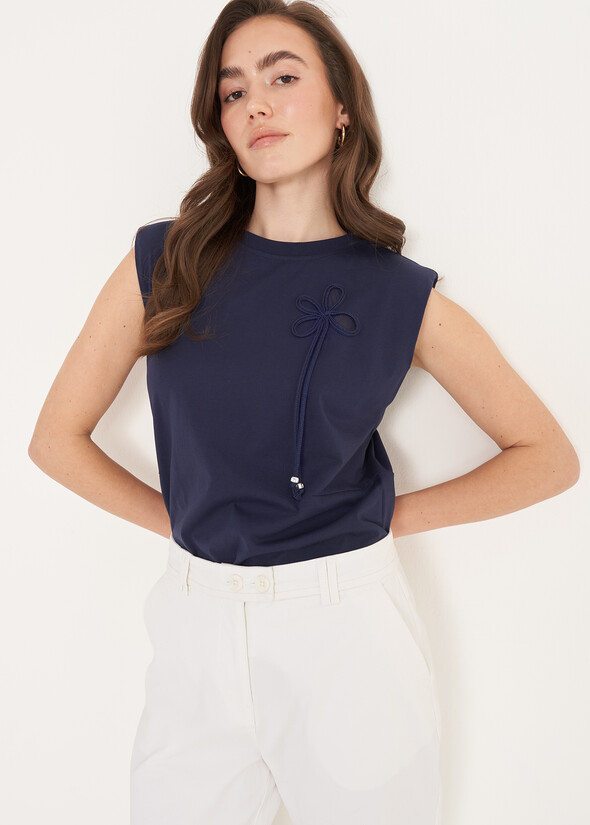 Canotta Tabita 100% Cotone BLU Donna null