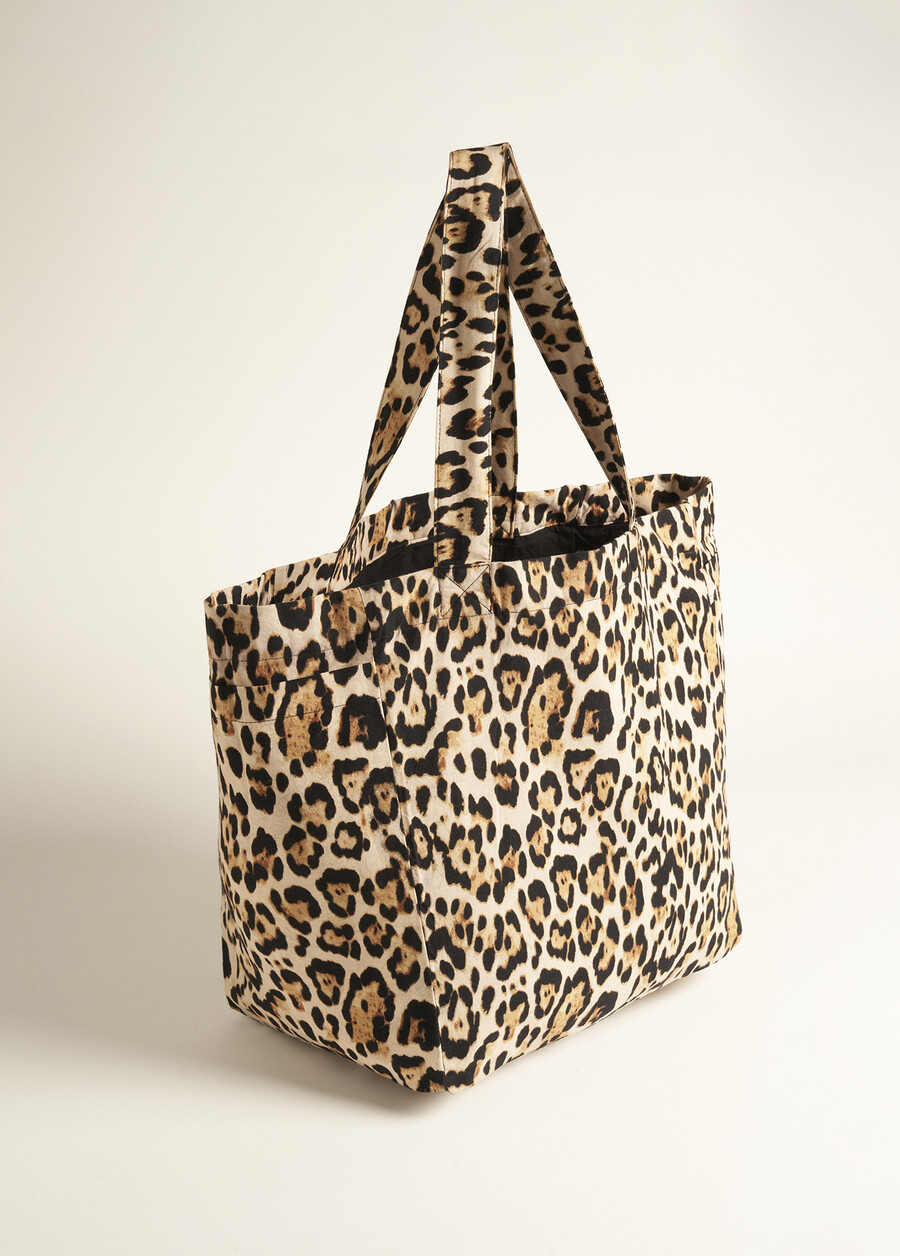 Baculas Animal Print Cotton Bag NERO BLACK Woman , image number 3