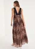 Armenia 100% viscose long dress MARRONE JAVA Woman image number 5