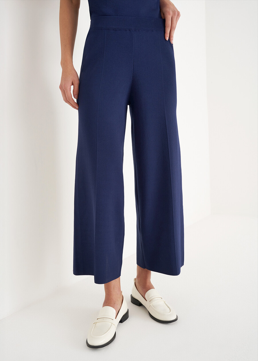 Pantalone Piper a vita alta BLU NAVYBIANCO BURRO Donna , immagine n. 3