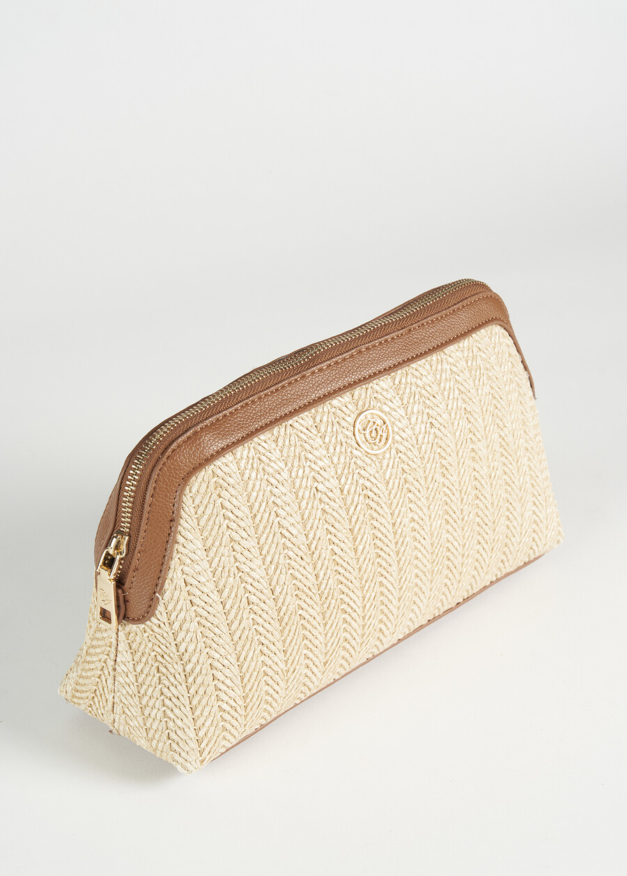 Bina raffia beauty case BEIGE Woman , image number 2