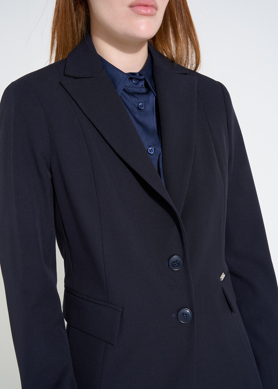 Giselle bi-stretch single-breasted jacket NERO BLACKBEIGE GESSOBLU Woman , image number 2