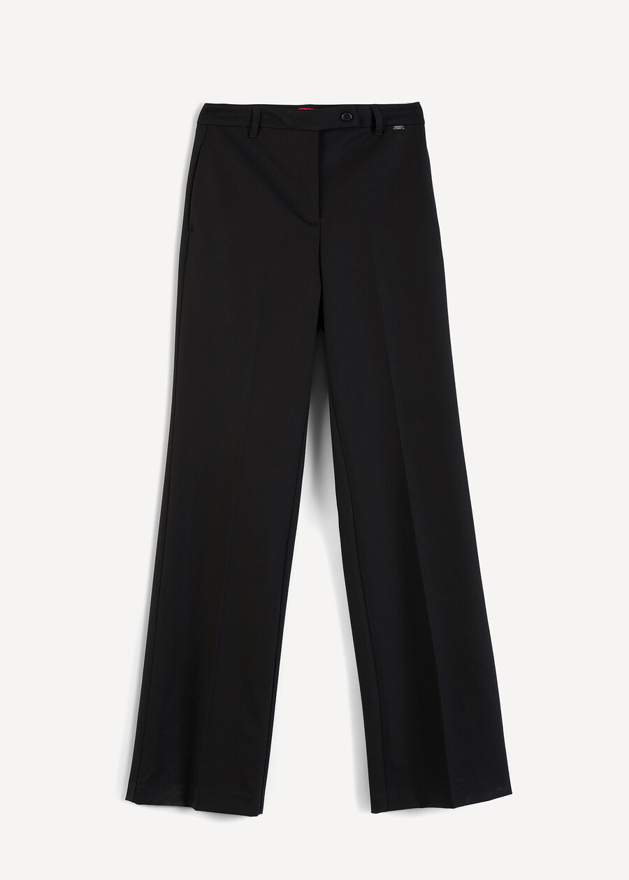 Pantaloni Giorgia ampi bi-stretch NERO BLACKBEIGE GESSOBLU Donna , immagine n. 6