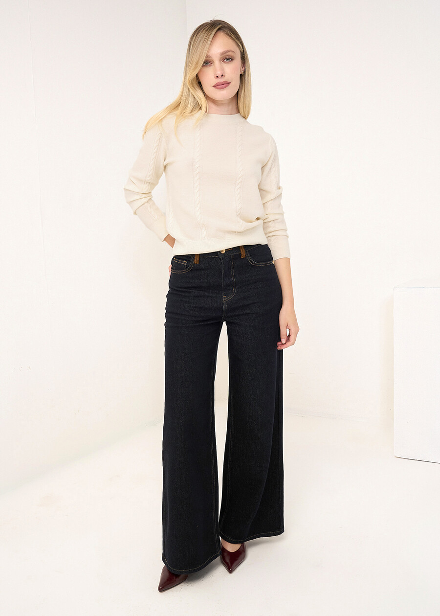 Maglia Meggy in lana e cashmere BEIGE LATTEBLU Donna , immagine n. 4