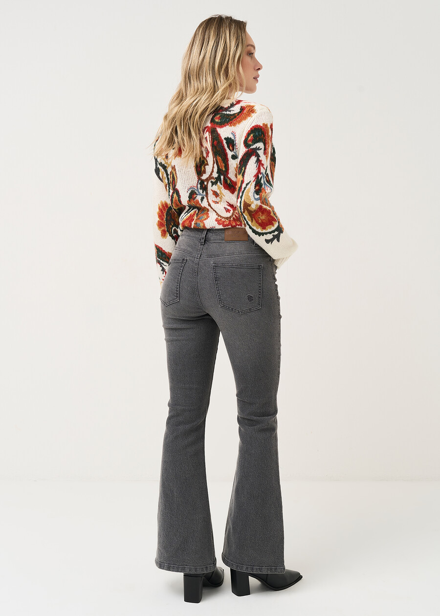 Pantalone denim Cindy modello flare GREY DENIM Donna , immagine n. 4