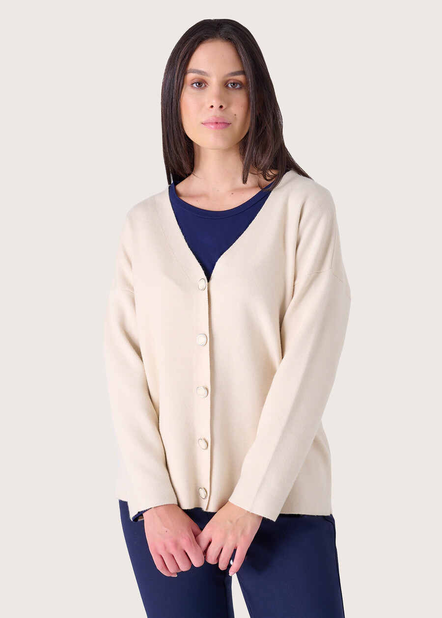 Cardigan Charles con scollo a V BEIGE LANA Donna , immagine n. 1