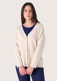 Cardigan Charles con scollo a V BEIGE LANA Donna immagine n. 1