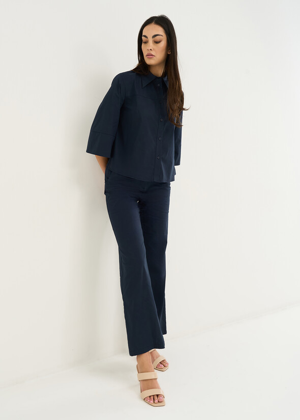 Pantaloni Pat in cotone BLU Donna null