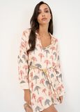 Maxi camicia Cady scolo a V BEIGE LATTE Donna immagine n. 2