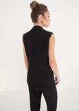 Gile Sleeveless Blazer With Pockets BIANCO WHITENERO BLACK Woman image number 3