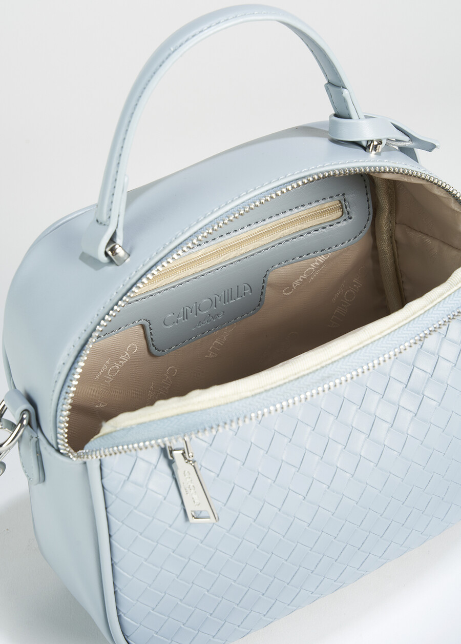 Bauletto Byl in ecopelle BIANCO WHITEBLU CELESTENERO BLACK Donna , immagine n. 2