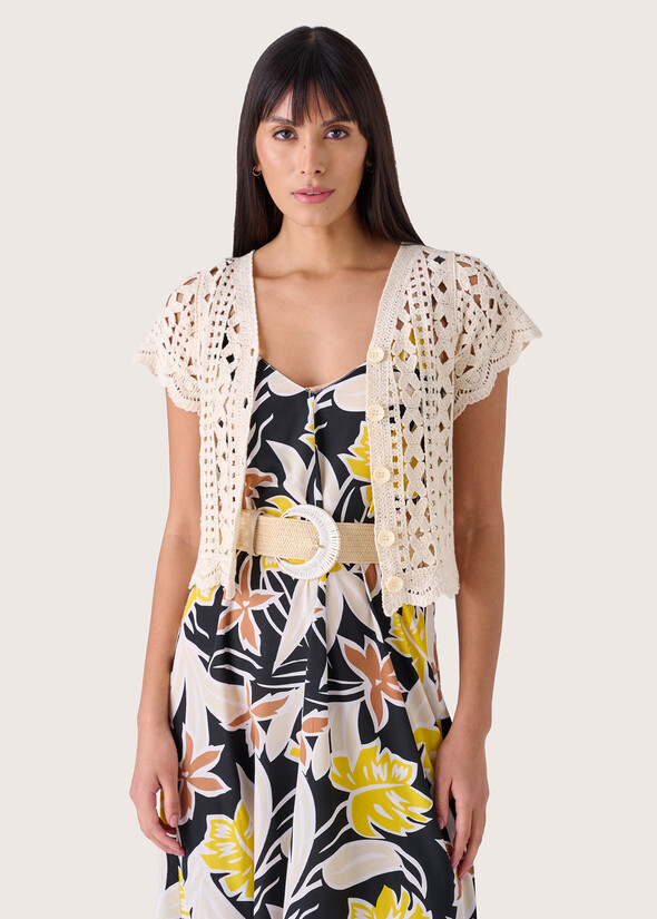 Cassia 100% cotton shrug BEIGE Woman null