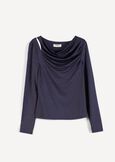 Suemy hooded rhinestone t-shirt ROSSO BORDEAUXBLU Woman image number 4