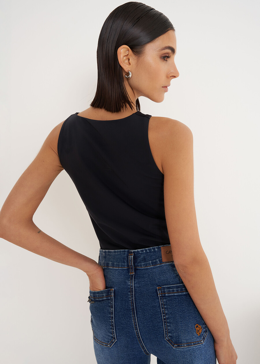 Top Tildy in jersey BIANCO WHITENERO BLACK Donna , immagine n. 3